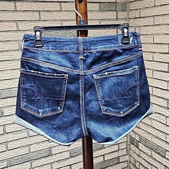 American Eagle Hi Rise Shortie Shorts Sz 8 Like New - Picture 4 of 10